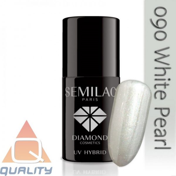 SEMILAC - lakier hybrydowy - 090 White Pearl